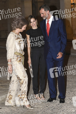 Die spanische Royals geben einen Empfang im Palacio Real de La Almudaina in Palma de Mallorca