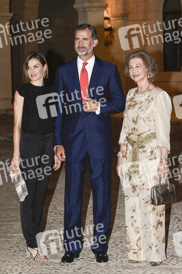 Die spanische Royals geben einen Empfang im Palacio Real de La Almudaina in Palma de Mallorca