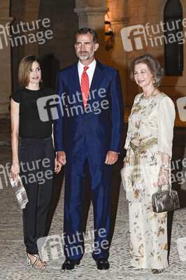 Die spanische Royals geben einen Empfang im Palacio Real de La Almudaina in Palma de Mallorca