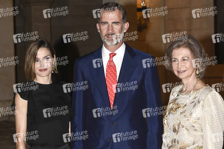 Die spanische Royals geben einen Empfang im Palacio Real de La Almudaina in Palma de Mallorca