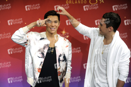Präsentation der Austin Mahone Wachsfigur in New York