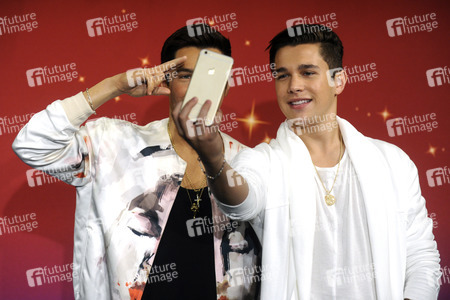 Präsentation der Austin Mahone Wachsfigur in New York