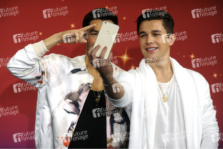 Präsentation der Austin Mahone Wachsfigur in New York