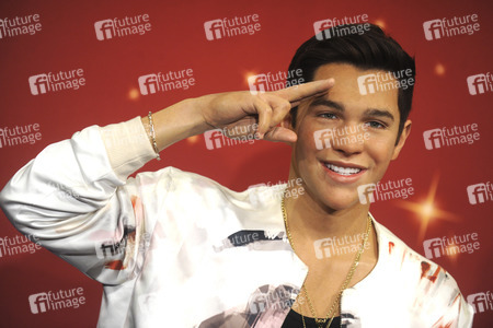Präsentation der Austin Mahone Wachsfigur in New York