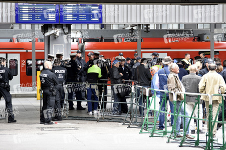 Ankunft der Flüchtlinge am Hauptbahnhof München