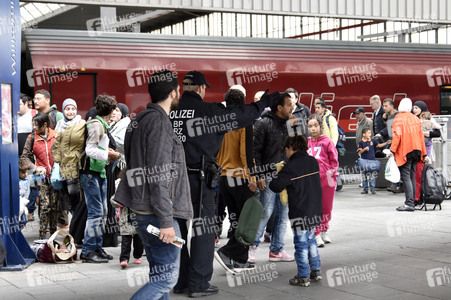 Ankunft der Flüchtlinge am Hauptbahnhof München