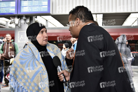 Ankunft der Flüchtlinge am Hauptbahnhof München