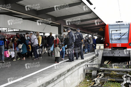 Ankunft der Flüchtlinge am Hauptbahnhof München