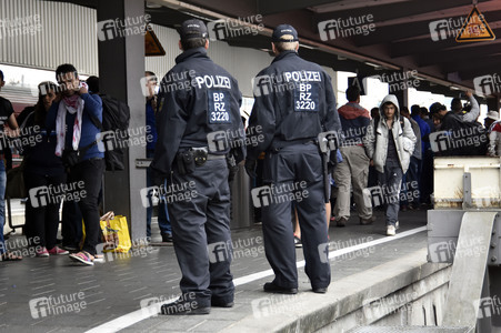 Ankunft der Flüchtlinge am Hauptbahnhof München