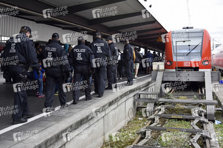 Ankunft der Flüchtlinge am Hauptbahnhof München