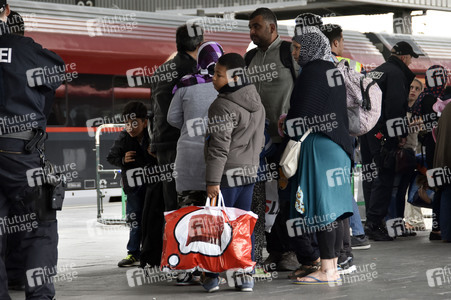 Ankunft der Flüchtlinge am Hauptbahnhof München