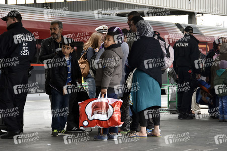 Ankunft der Flüchtlinge am Hauptbahnhof München