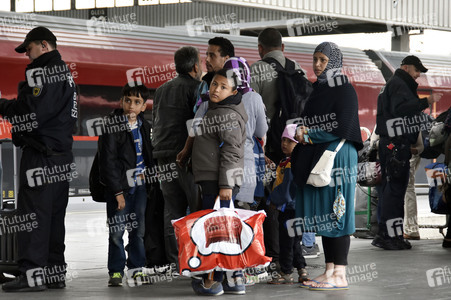 Ankunft der Flüchtlinge am Hauptbahnhof München