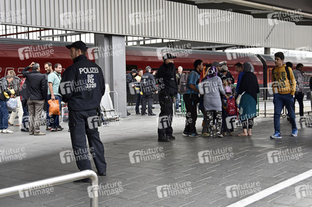 Ankunft der Flüchtlinge am Hauptbahnhof München