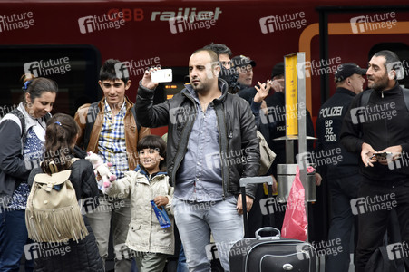 Ankunft der Flüchtlinge am Hauptbahnhof München