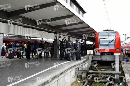 Ankunft der Flüchtlinge am Hauptbahnhof München