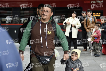 Ankunft der Flüchtlinge am Hauptbahnhof München