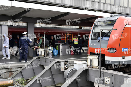 Ankunft der Flüchtlinge am Hauptbahnhof München