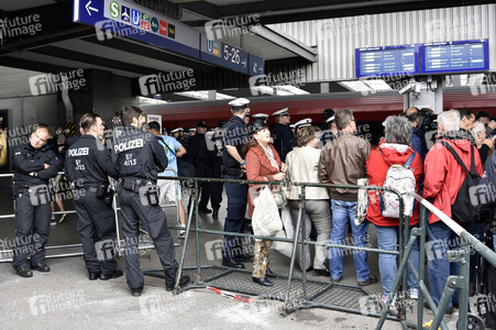 Ankunft der Flüchtlinge am Hauptbahnhof München