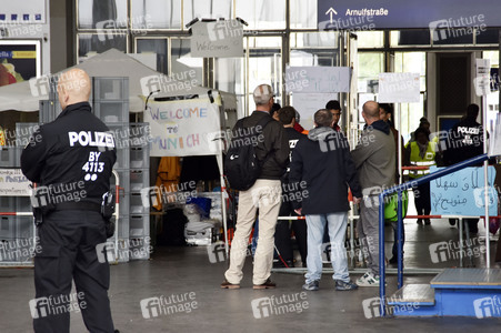 Ankunft der Flüchtlinge am Hauptbahnhof München