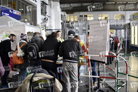 Ankunft der Flüchtlinge am Hauptbahnhof München