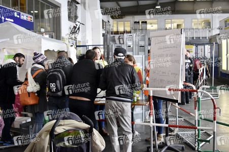 Ankunft der Flüchtlinge am Hauptbahnhof München