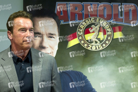 Arnold Schwarzenegger Pressekonferenz in Madrid