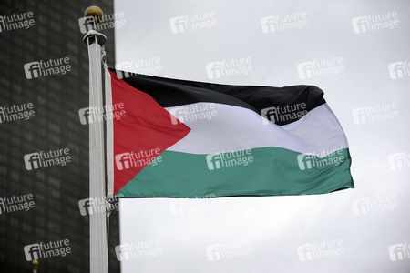 Flaggenzeremonie für Palästina am UN Hauptquartier in New York