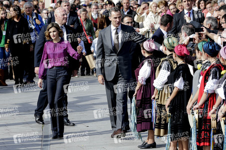 König Felipe und Königin Letizia besuchen Colombres