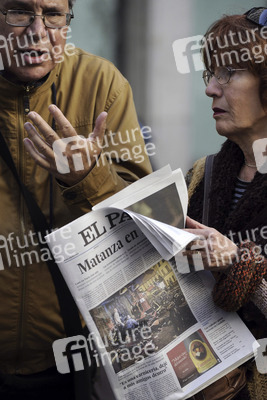 Madrid in Trauer um Opfer der Terroranschläge in Paris