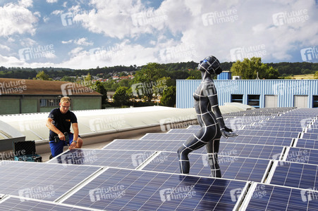 WORKING ART: Solar Photovoltaic Installer Bodypainting