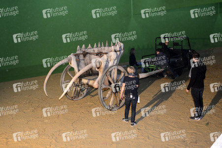 Dreharbeiten zu 'Iron Sky: The Coming Race' in Lint