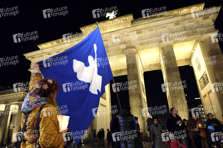 Lichterkette für Frieden und Toleranz in Berlin