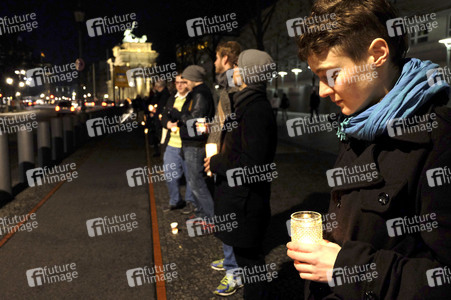 Lichterkette für Frieden und Toleranz in Berlin