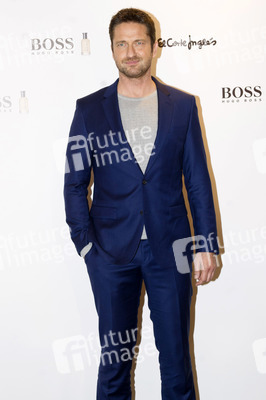 Gerard Butler Promotes Hugo Boss Fragrance In Madrid
