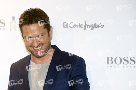 Gerard Butler Promotes Hugo Boss Fragrance In Madrid
