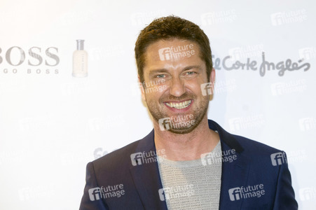 Gerard Butler Promotes Hugo Boss Fragrance In Madrid