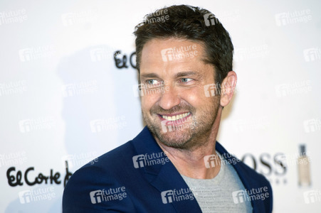 Gerard Butler Promotes Hugo Boss Fragrance In Madrid