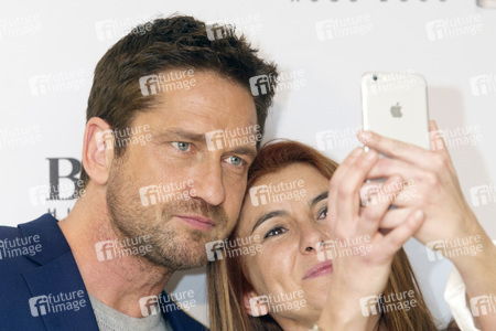 Gerard Butler Promotes Hugo Boss Fragrance In Madrid
