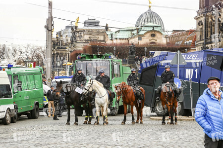 Gegendemonstration zu Pegida in Dresden