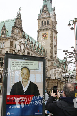 Plakatkampagne der Polizei mit Marek Erhardt in Hamburg