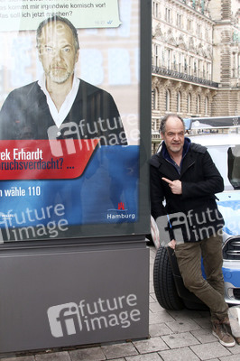 Plakatkampagne der Polizei mit Marek Erhardt in Hamburg