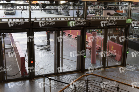 Aufbauarbeiten zur Berlinale 2016