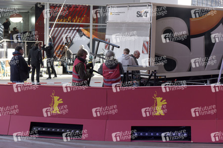 Aufbauarbeiten zur Berlinale 2016