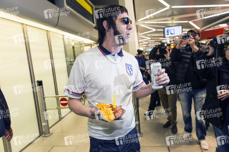 Sacha Baron Cohen bei seiner Ankunft in Berlin-Tegel