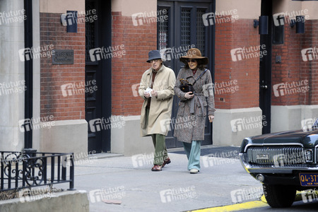 Woody Allen bei Dreharbeiten in New York