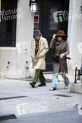 Woody Allen bei Dreharbeiten in New York