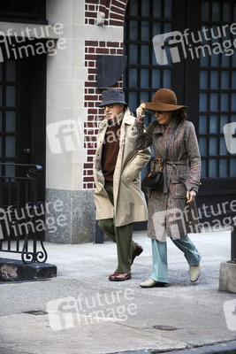 Woody Allen bei Dreharbeiten in New York