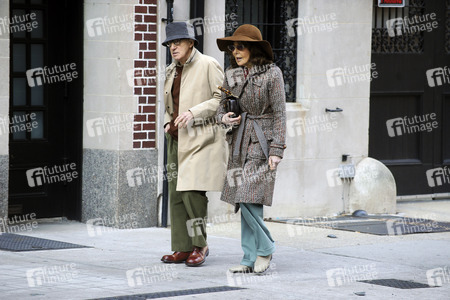 Woody Allen bei Dreharbeiten in New York