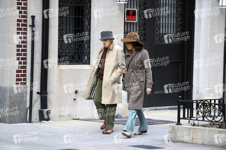 Woody Allen bei Dreharbeiten in New York